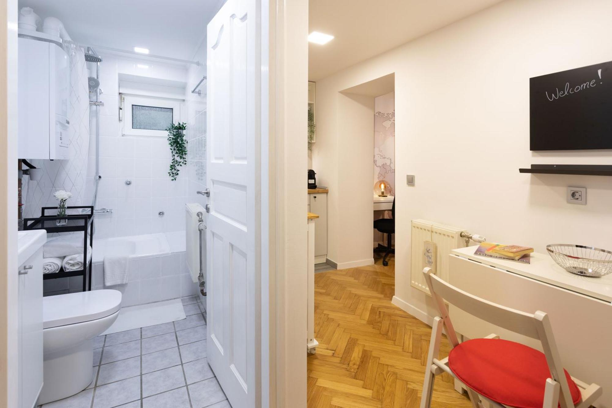 Modern Studio Near British Square Zagreb Dış mekan fotoğraf
